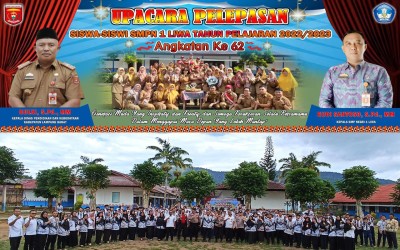 Pelepasan Peserta Didik Kelas IX Angkatan 62 SMP Negeri 1 Liwa.